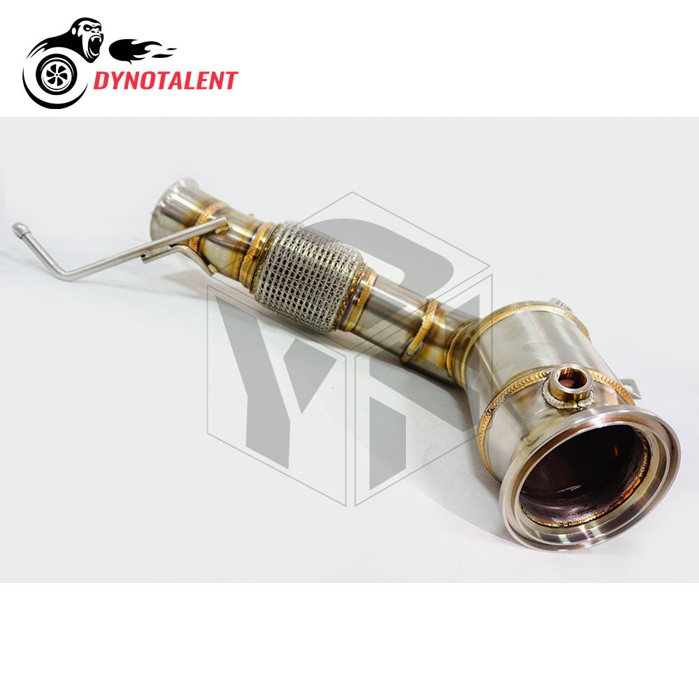 Dynotalent 3.5'' Exhaust Catless SS304 Downpipe For B48 MK3 F56 Min i Co oper S JCW 2.0T 2014-2018