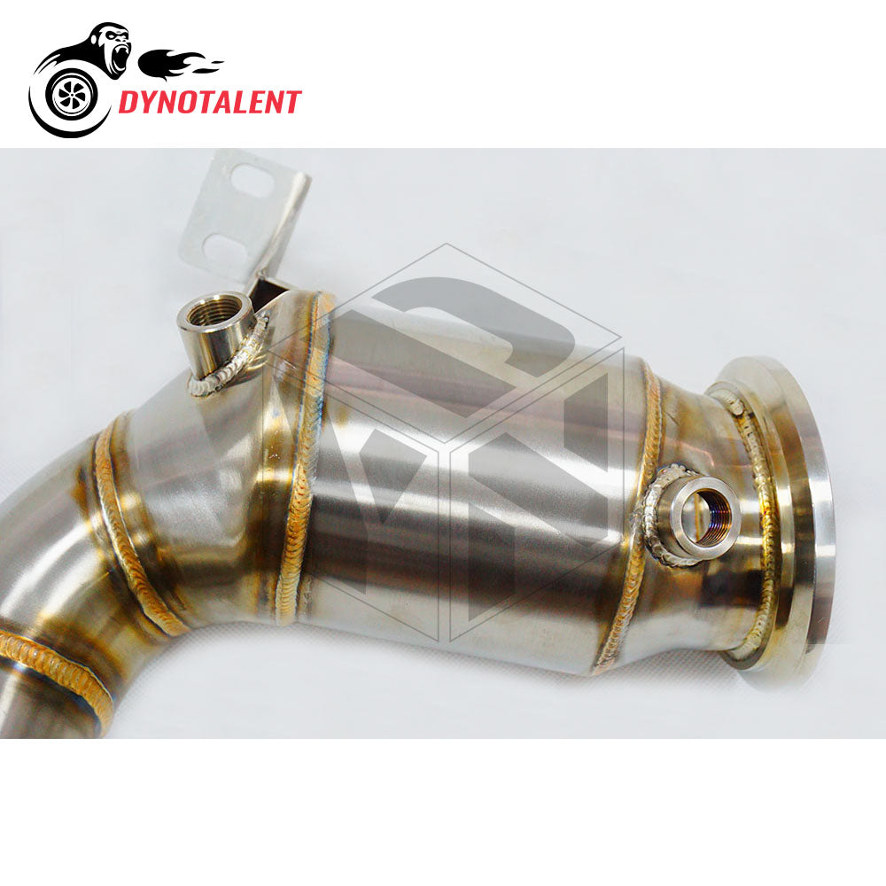 Dynotalent 3.5'' Exhaust Catless SS304 Downpipe For B48 MK3 F56 Min i Co oper S JCW 2.0T 2014-2018