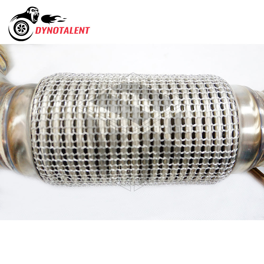 Dynotalent Exhaust SS304 3.5'' Catless Downpipe For Mini Cooper S B38 B48 MK3 F56 1.5T 2.0T 2014-2018