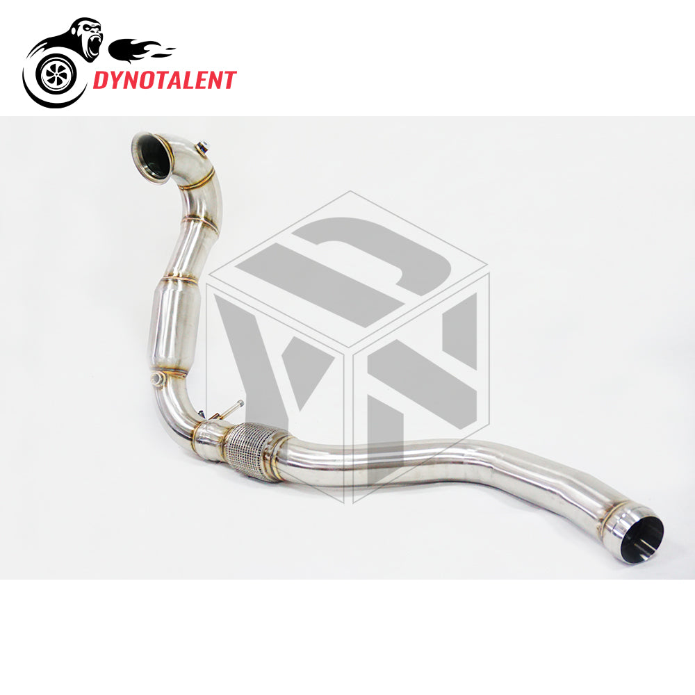 Dynotalent 3.5'' Exhaust Downpipe With 200cell Spost Cat New Design FOR BENZ AMG GLA45 CLA45 A45 25HP+ 2014-2016