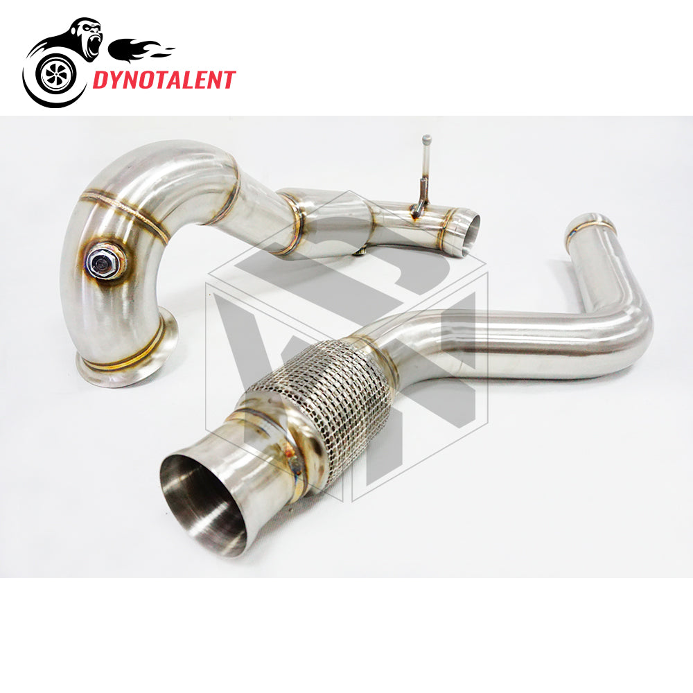 Dynotalent 3.5'' Exhaust Downpipe With 200cell Spost Cat New Design FOR BENZ AMG GLA45 CLA45 A45 25HP+ 2014-2016