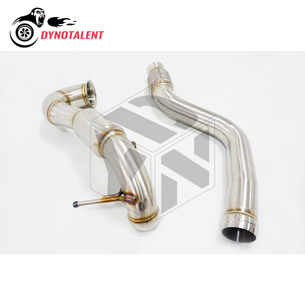 Dynotalent 3.5'' Exhaust Downpipe With 200cell Spost Cat New Design FOR BENZ AMG GLA45 CLA45 A45 25HP+ 2014-2016