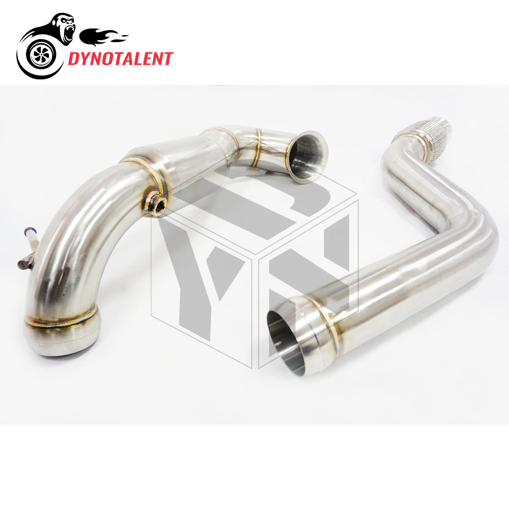 Dynotalent 3.5'' Exhaust Downpipe With 200cell Spost Cat New Design FOR BENZ AMG GLA45 CLA45 A45 25HP+ 2014-2016