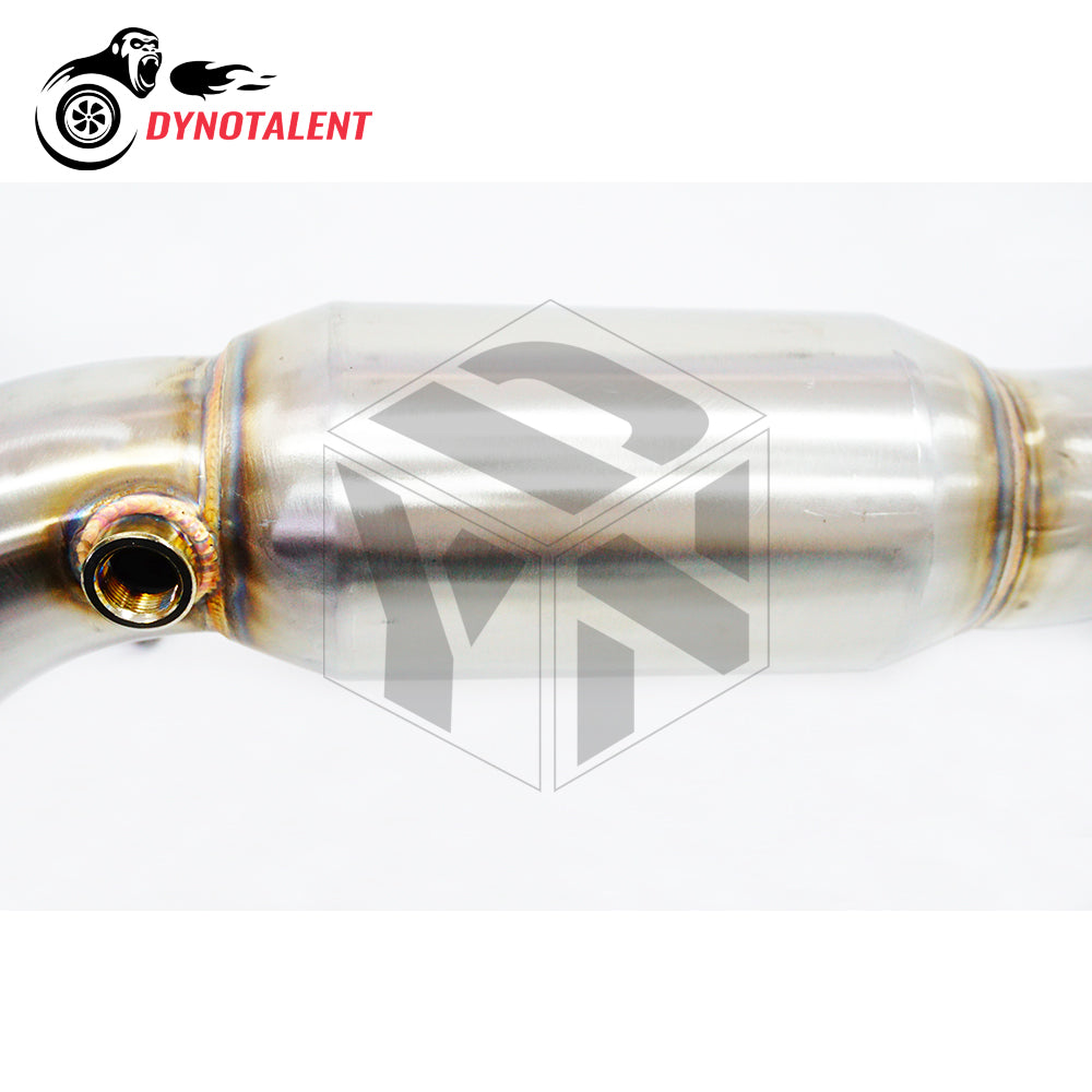 Dynotalent 3.5'' Exhaust Downpipe With 200cell Spost Cat New Design FOR BENZ AMG GLA45 CLA45 A45 25HP+ 2014-2016