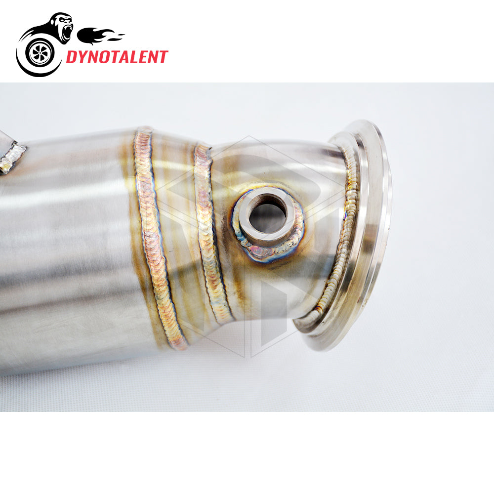 Dynotalent Stainless Steel 304 3.5'' High Flow Performance Catless Downpipe For BMW N26 F18 520I 528I 530I 2.0T 2010-2016