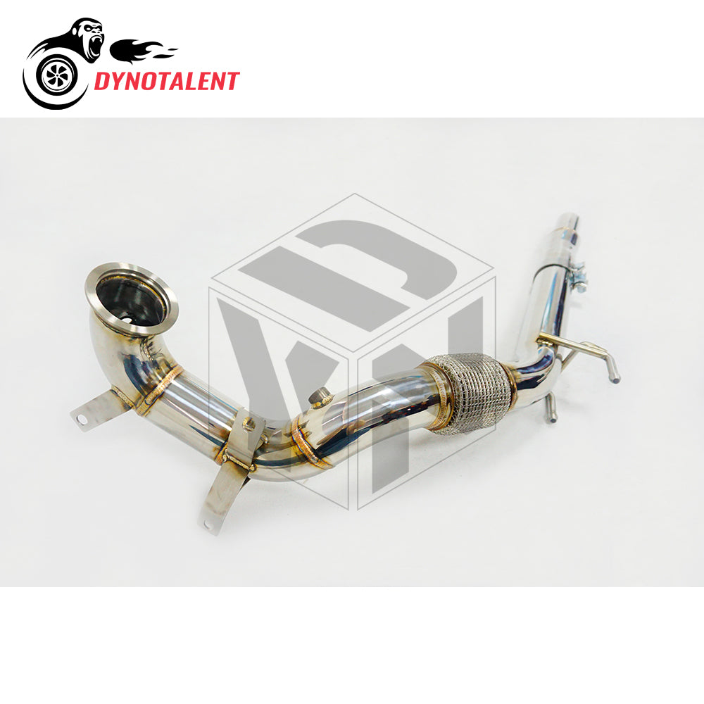 Dynotalent 2.75'' SS304 Decat Downpipe For A3 8V 1.4 TFSI MK7 1.4 TSI Leon 5F 2013-2017 FWD 180PS