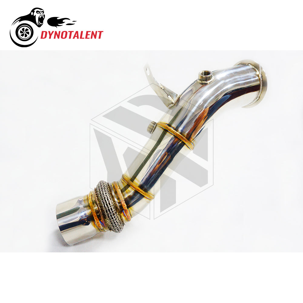 Dynotalent Exhaust Downpipe 3.5'' For N55 Engine E70 E71 X5 X6 2010-2017 F10 F11 535i F12 F13 640I
