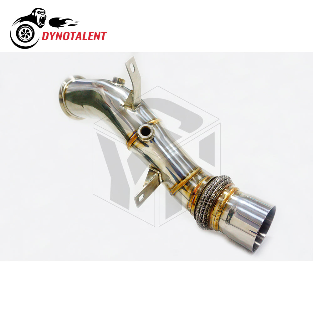 Dynotalent Exhaust Downpipe 3.5'' For N55 Engine E70 E71 X5 X6 2010-2017 F10 F11 535i F12 F13 640I