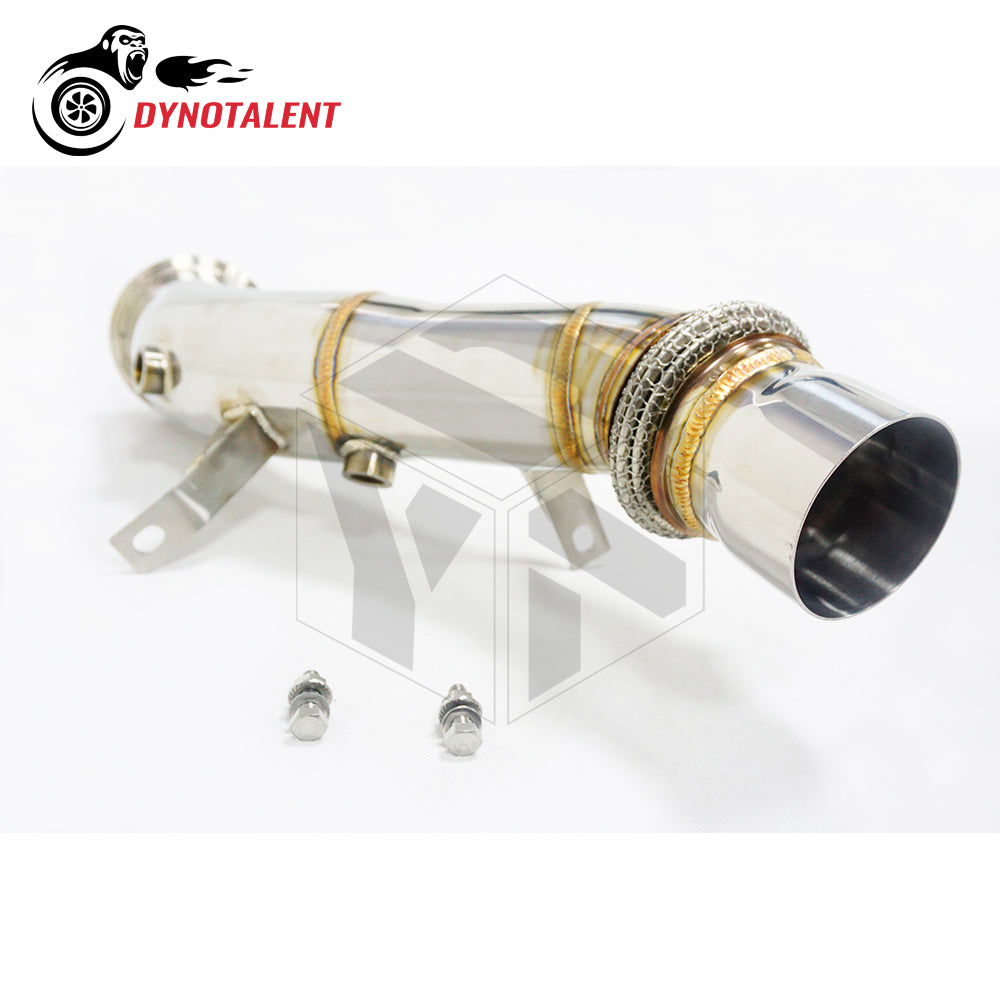 Dynotalent Exhaust Downpipe 3.5'' For N55 Engine E70 E71 X5 X6 2010-2017 F10 F11 535i F12 F13 640I