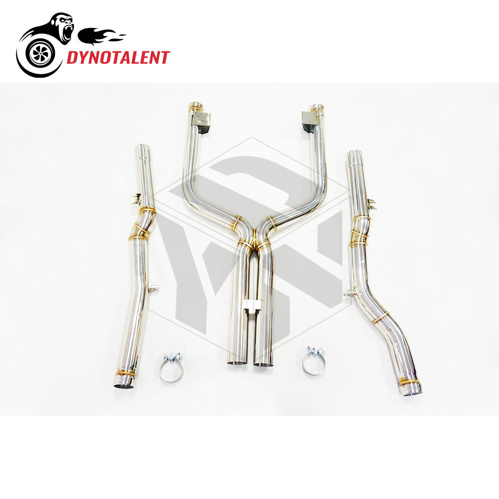 Dynotalent Flow Catless Mid Pipe SS304 High for BENZ W205 AMG C63 C63S 4.4T 2015+