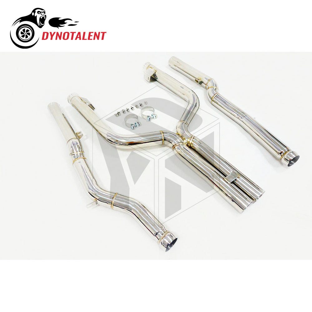 Dynotalent Flow Catless Mid Pipe SS304 High for BENZ W205 AMG C63 C63S 4.4T 2015+