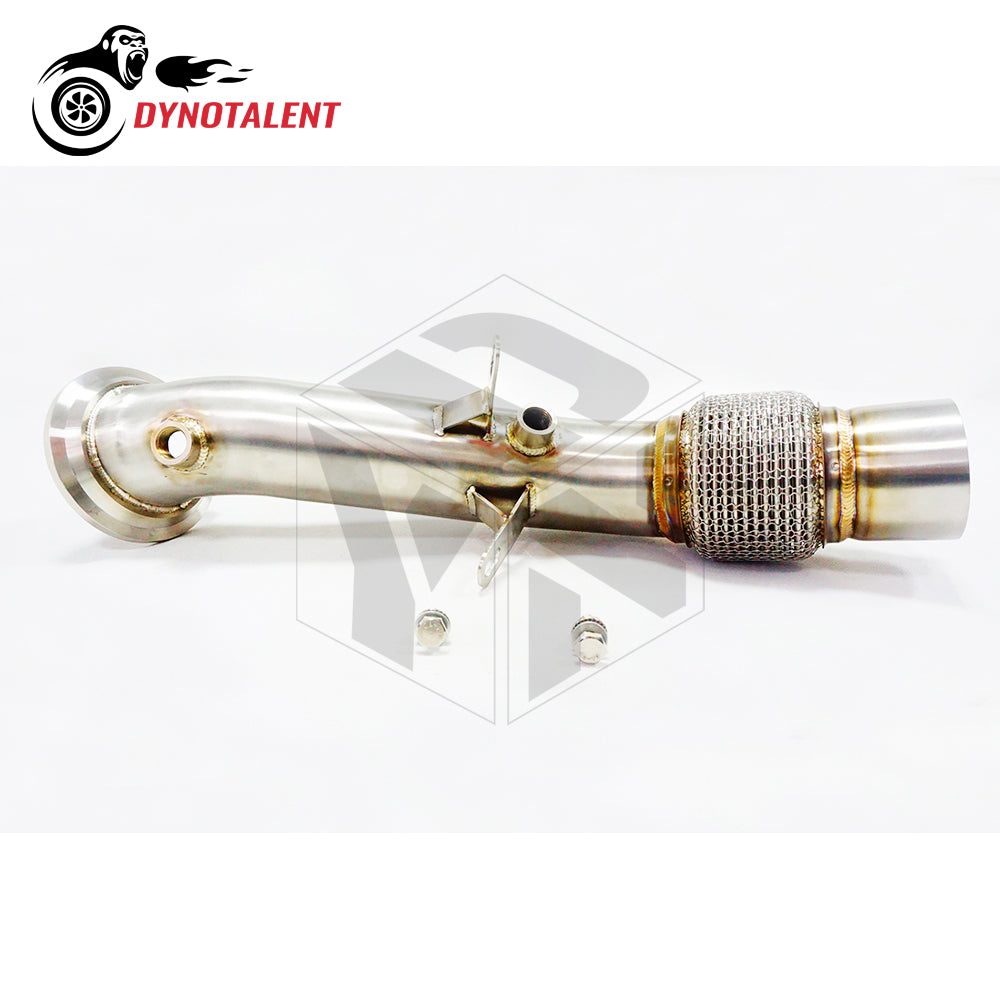 Dynotalent 3.0'' SS304 Polished ExhaustB48 Downpipe For G20 330I 330IX G30 2.0T 2019+