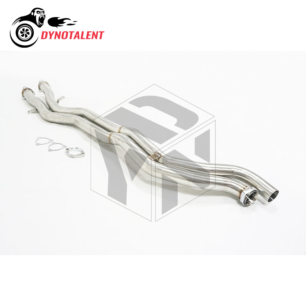 Dynotalent Middle Exhaust Pipes SS304 High Flow Performance BMW E46 M3 2001-2006