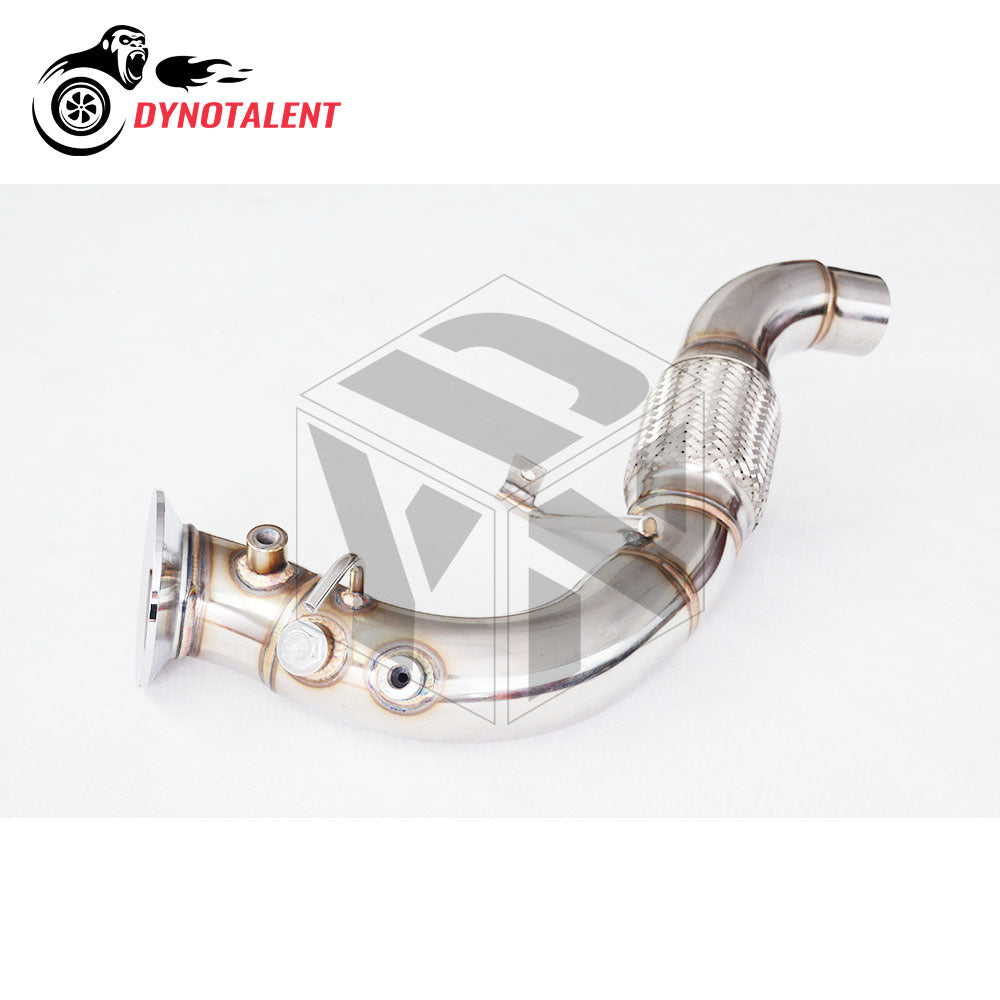 Dynotalent SS304 Updated 2.75'' 2.5'' Diesel Decat Downpipe Version E60 E90 X3 335D 535D 330D E90 E91 E92 X3 X5 X6 m57n2