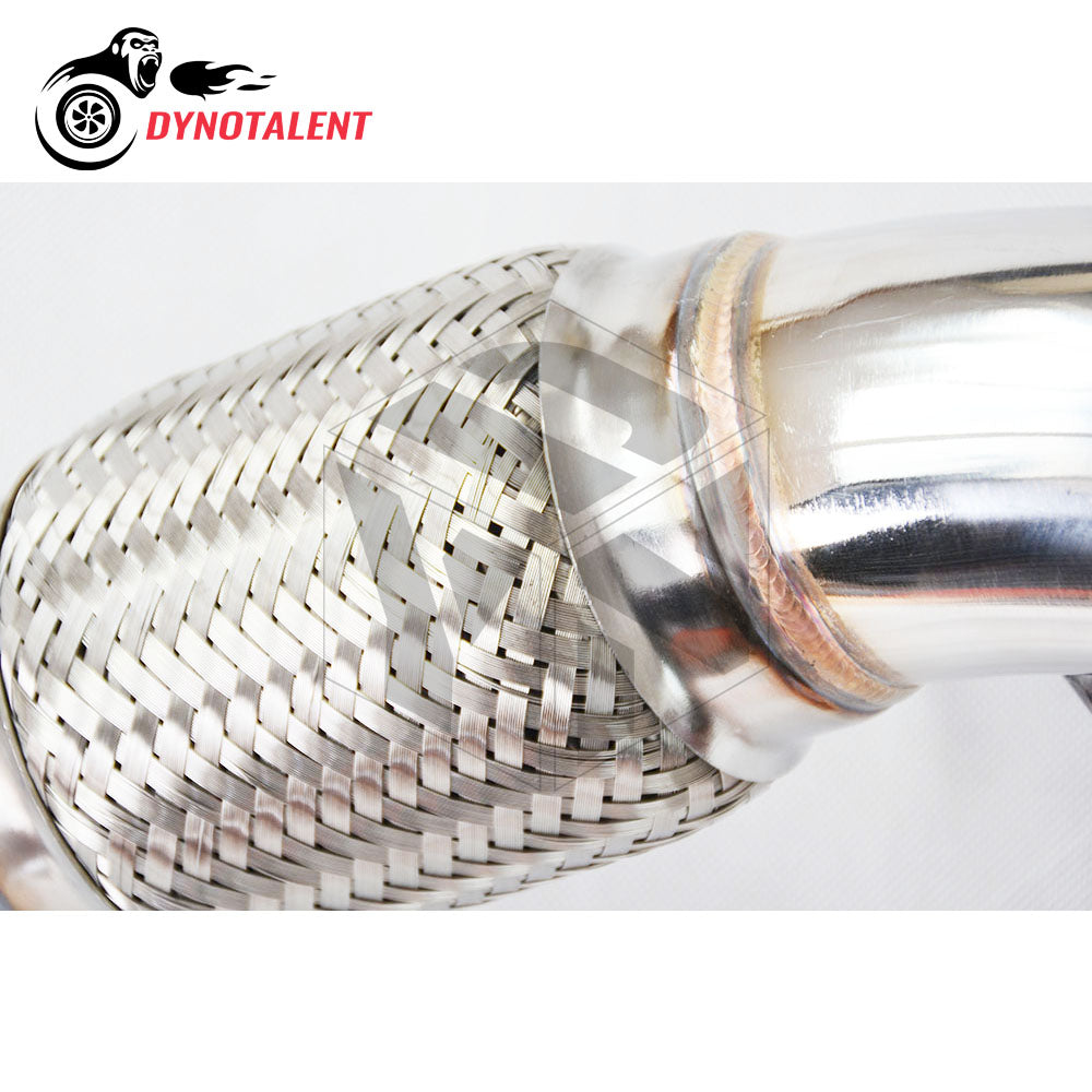 Dynotalent SS304 Updated 2.75'' 2.5'' Diesel Decat Downpipe Version E60 E90 X3 335D 535D 330D E90 E91 E92 X3 X5 X6 m57n2