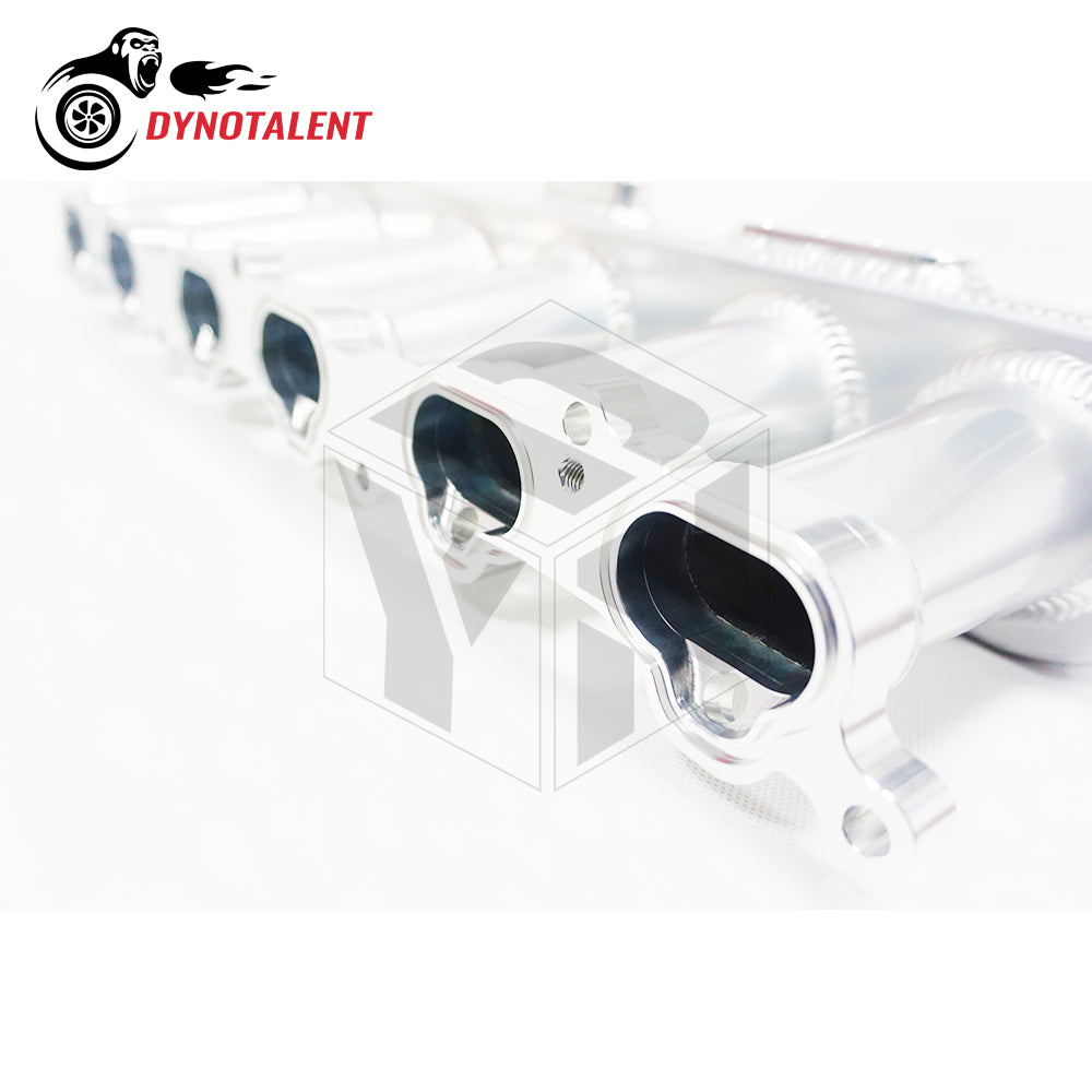 Dynotalent 90mm Throttle Body with 6 Injector Turbo Manifold + Billet Intake Manifold For Supra 1JZ VVTI 1JZGTE