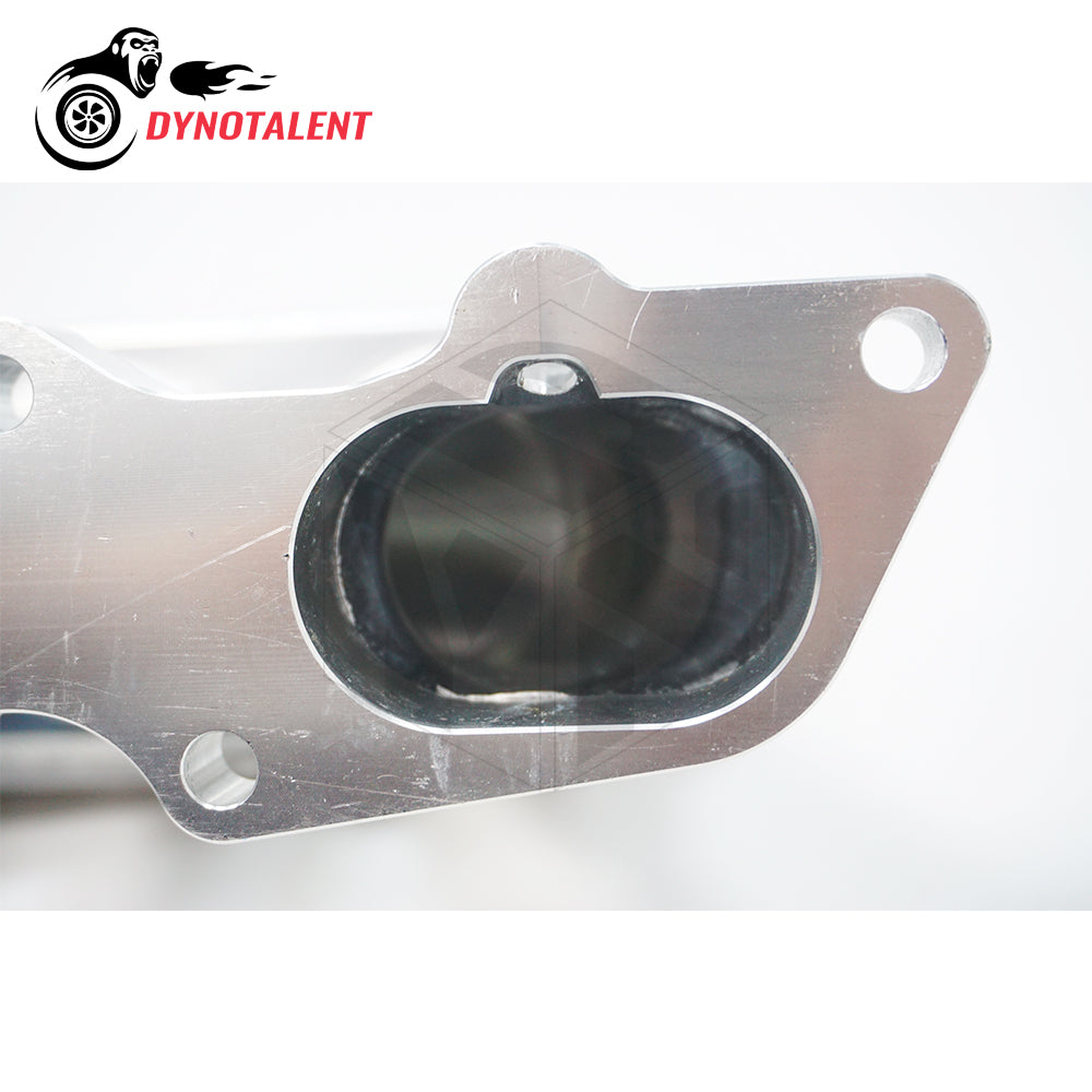 Dynotalent 90mm single throttle body billet intake manifold with fuel rail and throttle body for  Nissan TB48