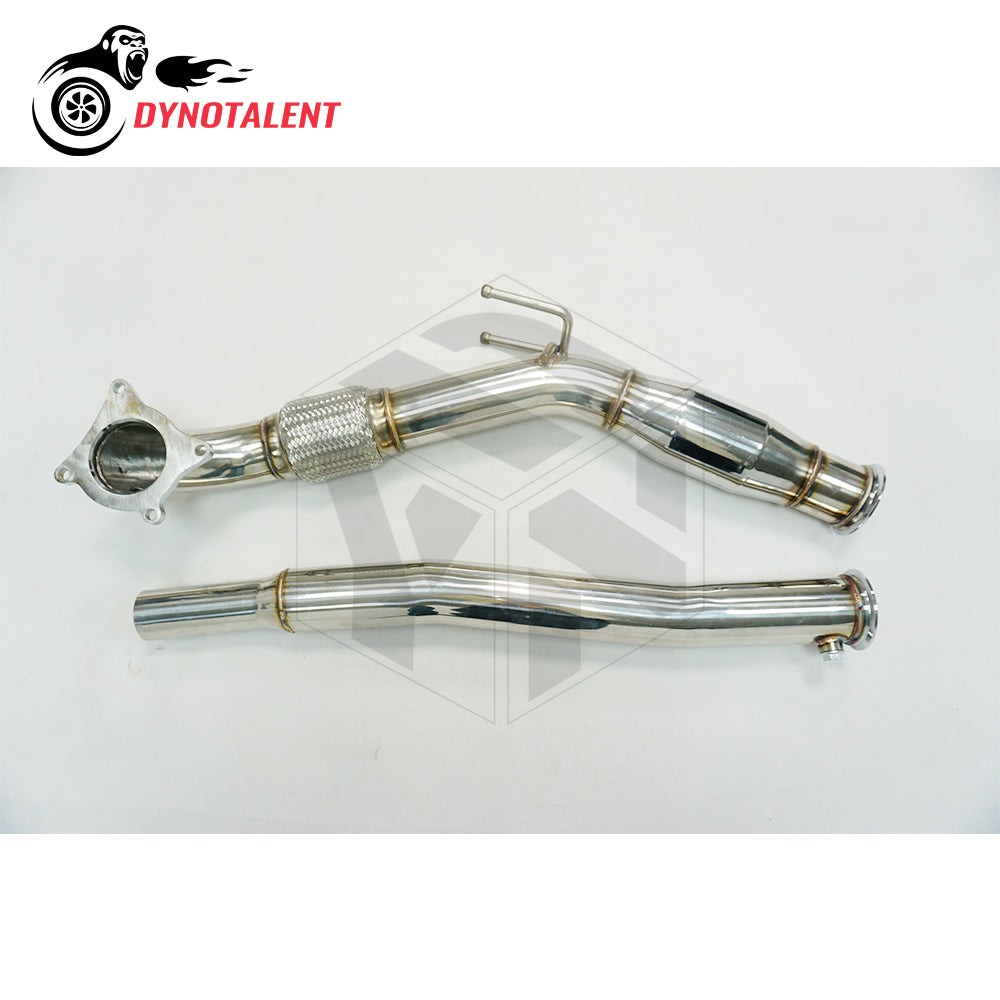 Dynotalent 200 cell Sport cat Catted Downpipe SS304 3'' Exhaust Turbo Downpipe For MK5 MK6 A3 2.0T