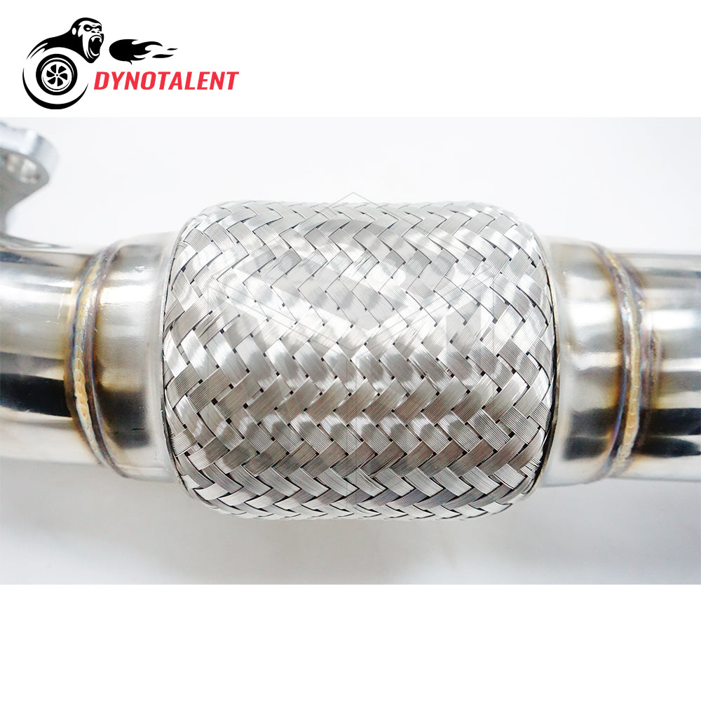 Dynotalent 200 cell Sport cat Catted Downpipe SS304 3'' Exhaust Turbo Downpipe For MK5 MK6 A3 2.0T