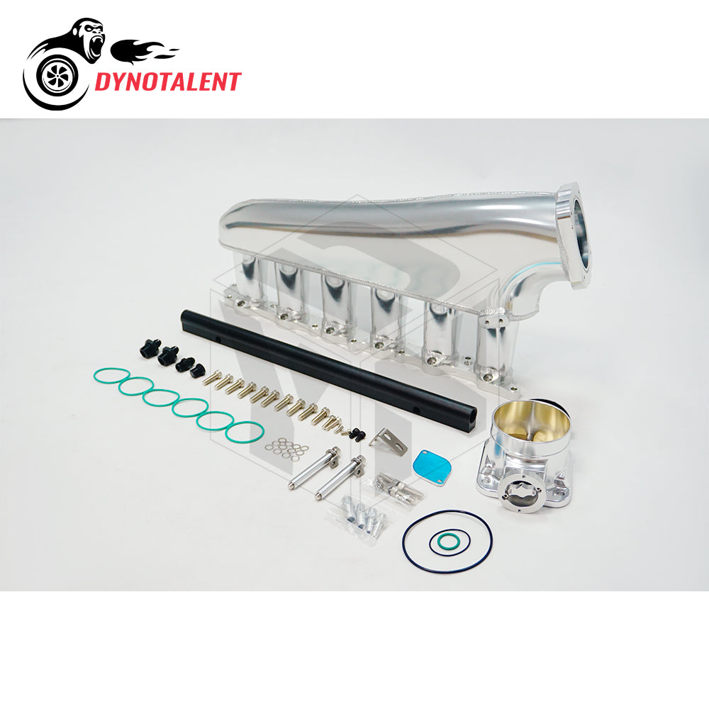 Dynotalent Hi-Flow Intake Manifold Kit W/ 90mm Throttle Body & Fuel Rail Set 2JZGE 2JZ GE