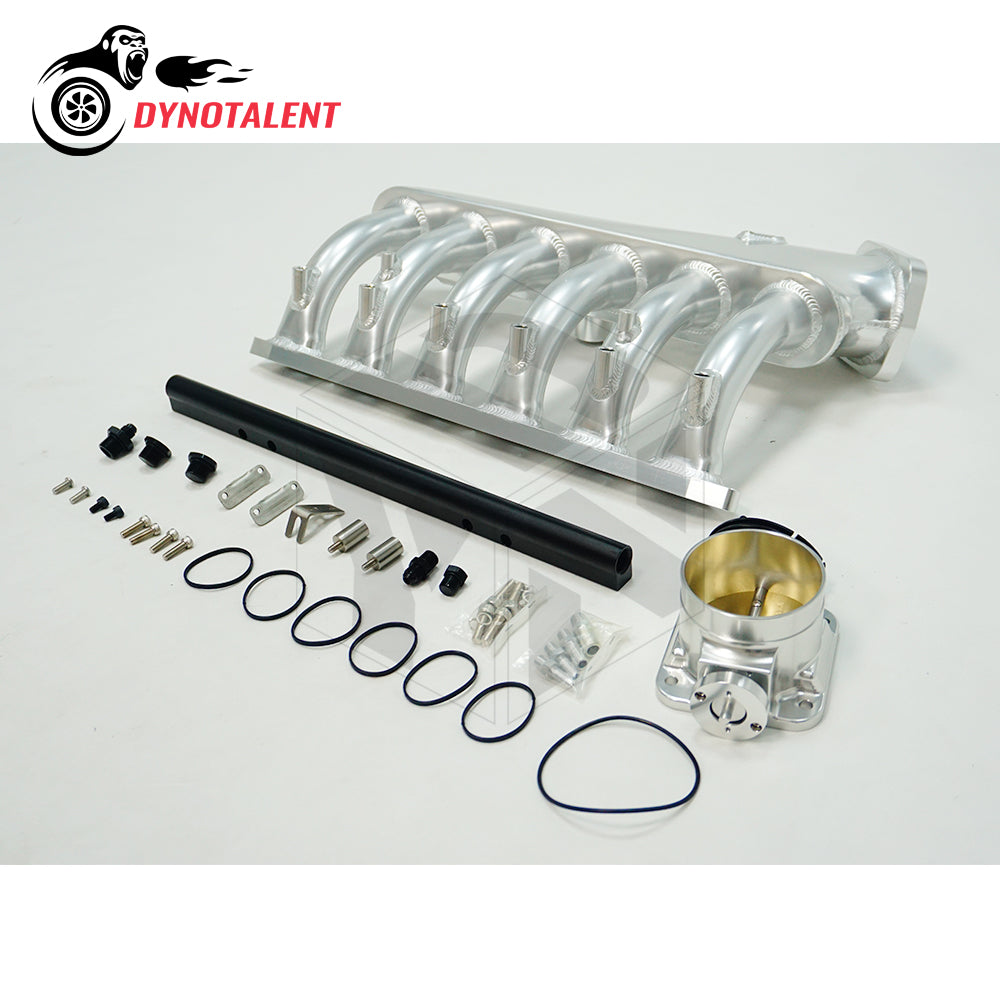 Dynotalent 90mm Billet Intake Manifold with fuel rail kit and throttle body set BMW M50 M52