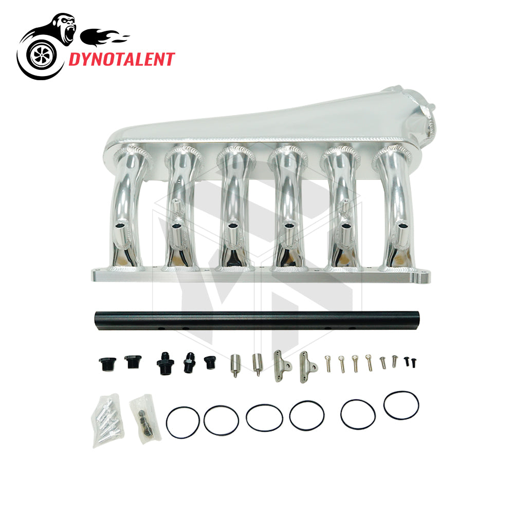 Dynotalent 90mm Billet Intake Manifold front Facing with fuel rail kit set BMW N52 engine