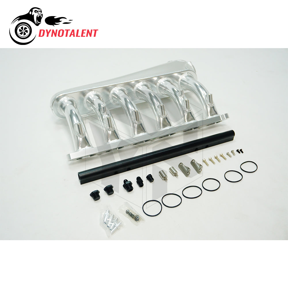 Dynotalent 90mm Billet Intake Manifold front Facing with fuel rail kit set BMW N52 engine