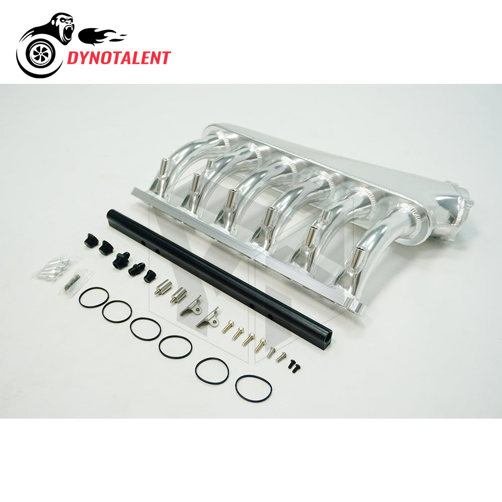 Dynotalent 90mm Billet Intake Manifold front Facing with fuel rail kit set BMW N52 engine