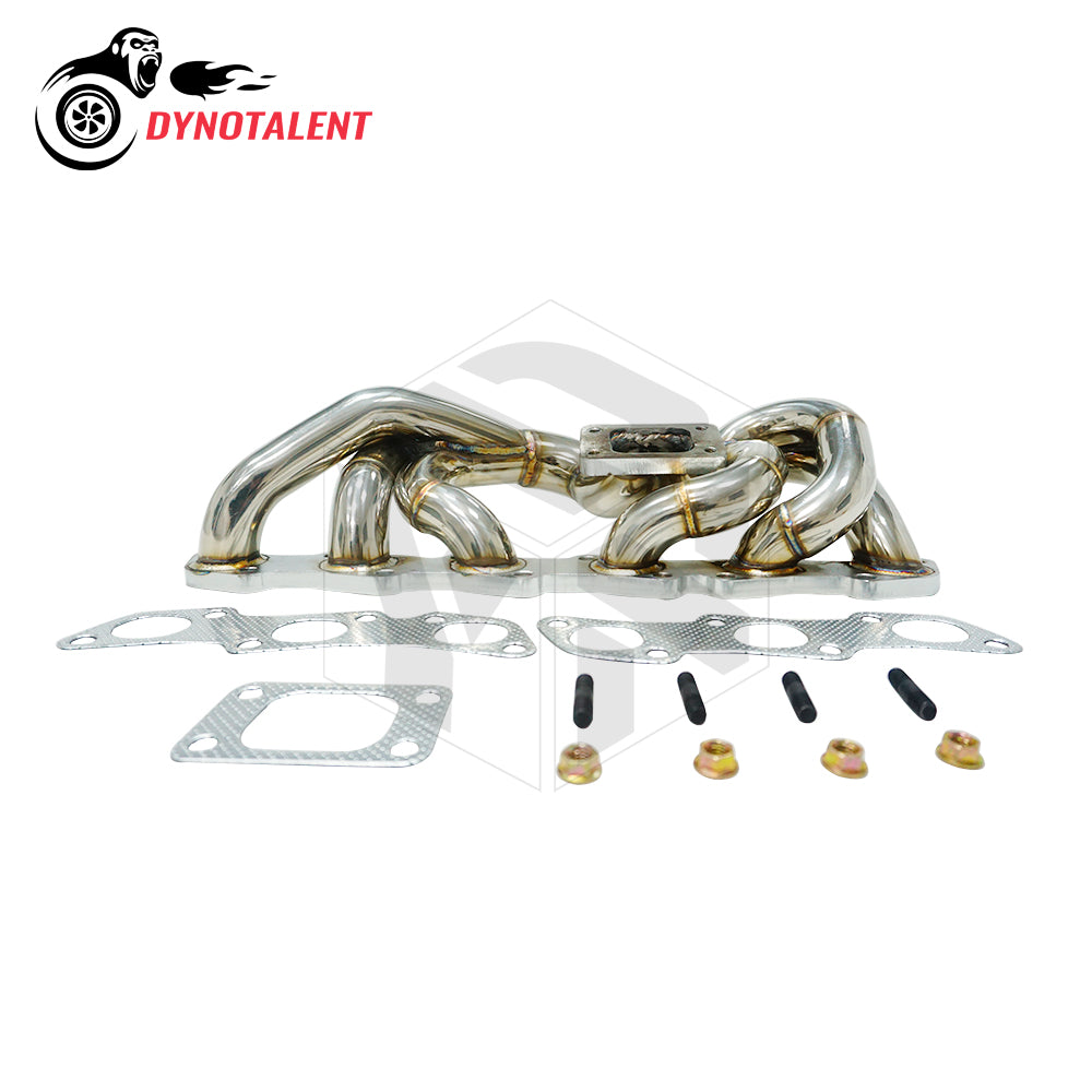 Dynotalent 44mm V band 42mm STAINLESS STEEL T3 Exhaust Low Mount MANIFOLD Turbo Header For RB20 RB25 Skyline R32 R33 R34 RB20DET